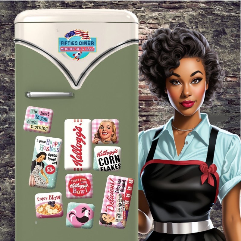 pack de magnets kelloggs vintage