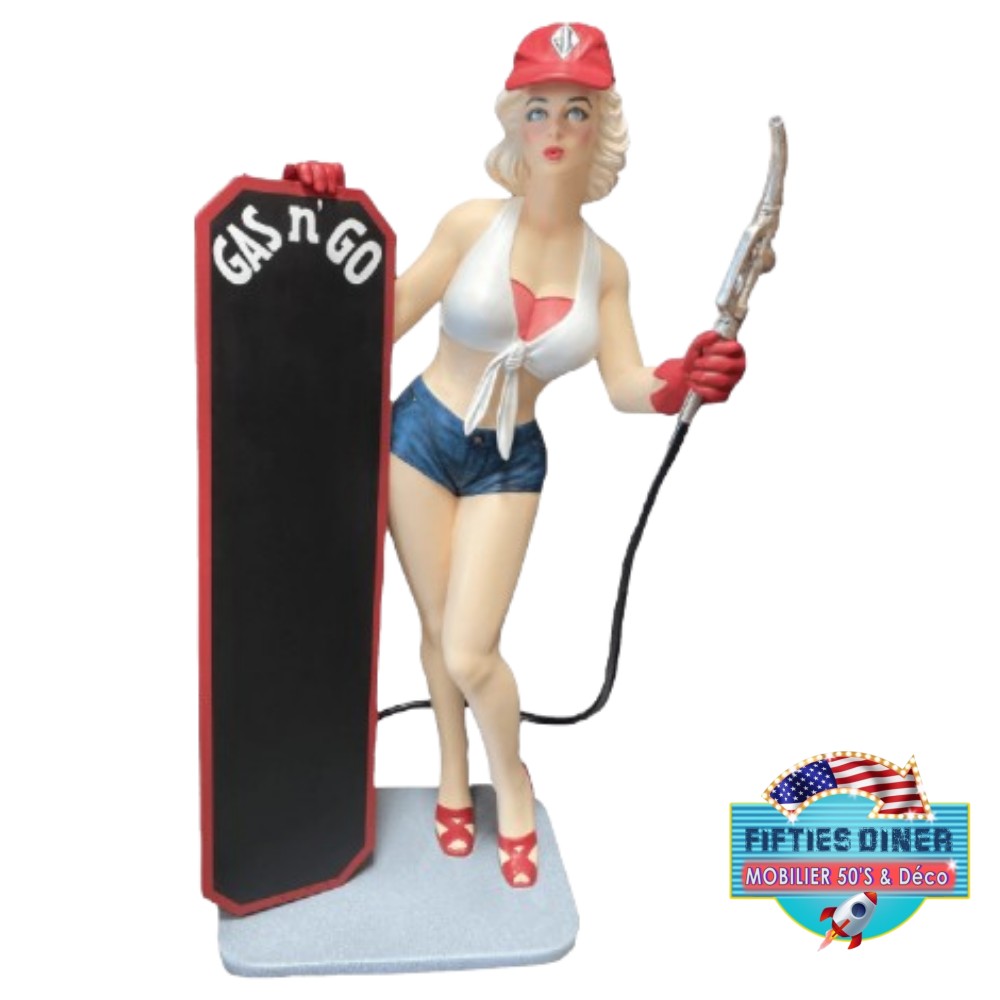 stop-trottoir pin-up XL en résine avec ardoise