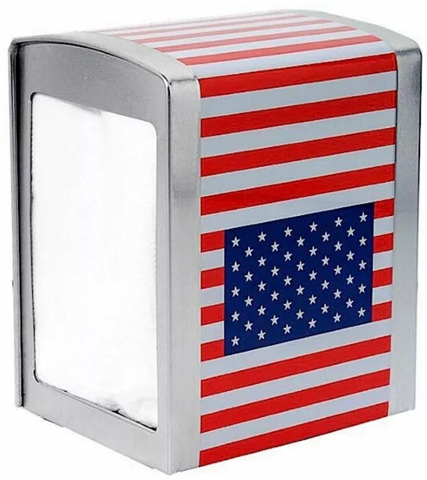distributeur de serviettes de table drapeau américain