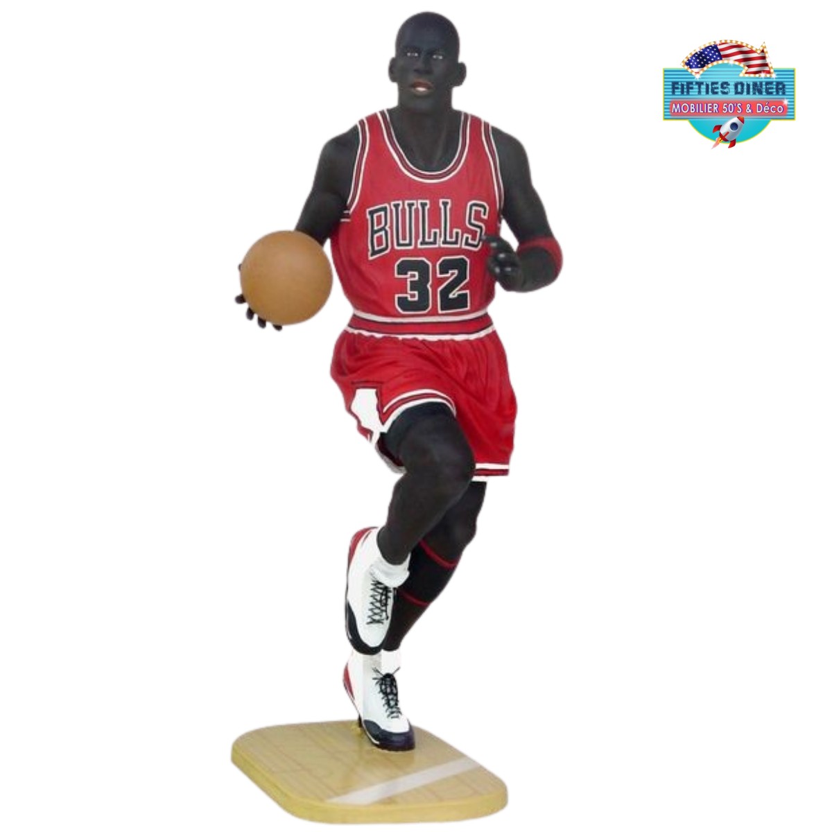 statue en résine dun basketteur américain