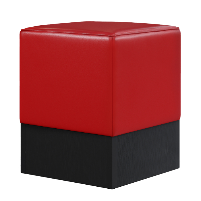 tabouret bas valley vinyle rouge