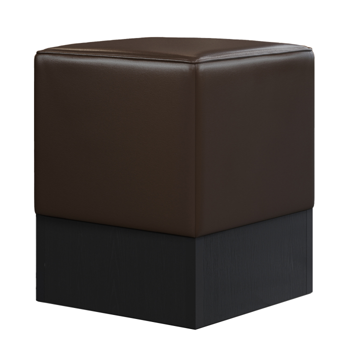 pouf valley en vinyle marron