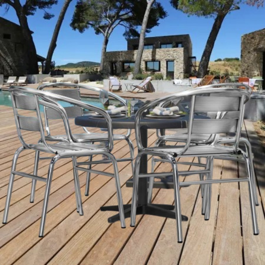 chaises aluminium de terrasse qualité professionnelle