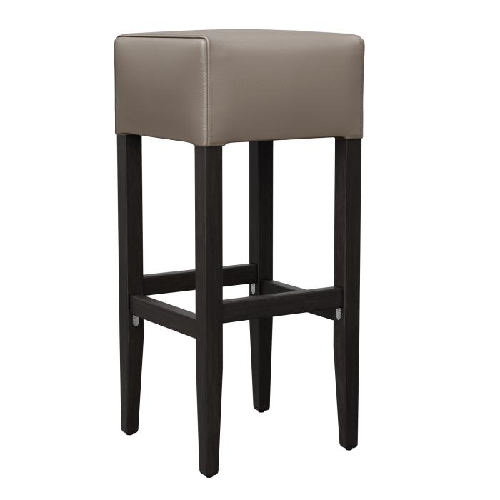 tabouret de bar rétro américain City vinyle taupe