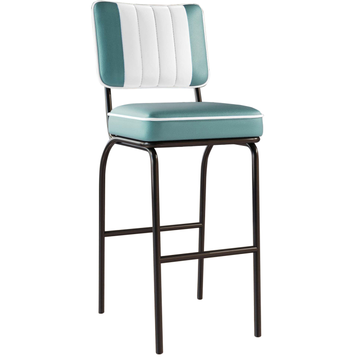 tabouret haut américain vert turquoise