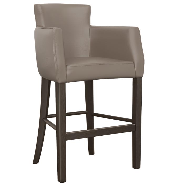 tabouret de bar américain rembourré Texas vinyle taupe
