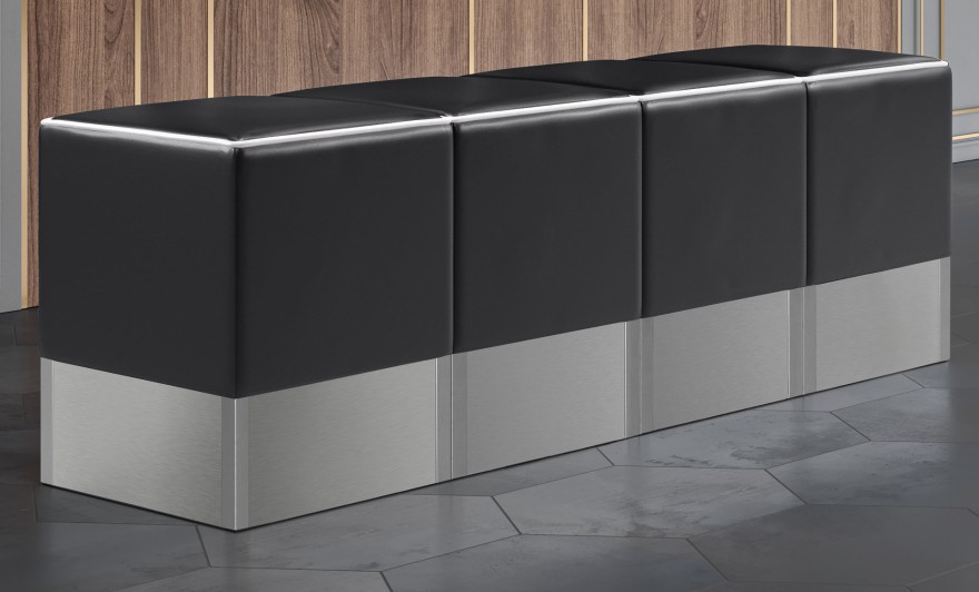 set de 4 poufs retro 50 s valley modulables