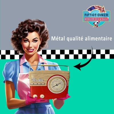 boite de rangement rétro radio rouge