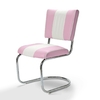 chaise-retro-chromee-vinyle-lilas