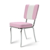chaise rétro bicolore rose lilas cuir