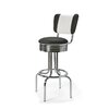 tabouret de bar chromé Bel air 28-77-cb Airline noir