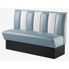 banquette américaine 3 places bicolore bleu et blanc rétro