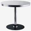 Table de terrasse rétro 50's San Francisco ronde stratifié blanc