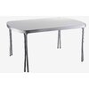 table de cuisine charlotte pieds chromés blanche