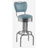 tabouret de bar américain Tucson avec dossier bleu poudre