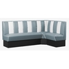 combinaison de banquettes américaines en L bleu poudre