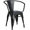 chaise rétro industrielle California acier noir