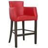 tabouret de bar rembourré et confortable texas vinyle rouge