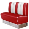 banquette vintage 120 cm vinyle rouge et blanc