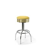 tabouret-retro-comet-77-chrome-pivotant-jaune