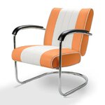 chaise-de-bureau-pullman-chromee-orange