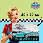 plaque américaine voiture Chevrolet Bel Air rétro