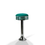 tabouret de bar chromé rétro Casey 77WP vert pétrole Bel Air