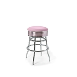 tabouret de bar pivotant chromé Palace 66WP rose lilas