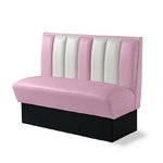 banquette de Diner 2 places en vinyle rose lilac