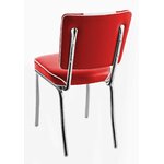 chaise rétro new-york bicolore rouge