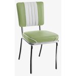 chaise chromée bicolore new-york pistache