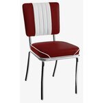 chaise chromée bicolore New-york ruby