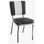 chaise New-york vintage bicolore noir et blanc