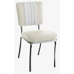 chaise rétro cuisine New-york ivoire