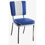 chaise rétro de Diner New-york bleu paon