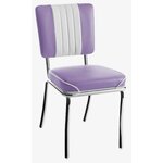 chaise rétro New-york bicolore mauve et blanc
