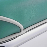 chaise de cuisine chromée turquoise