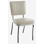 chaise en cuir beige los angeles Diner américain