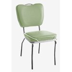 chaise chromée de cuisine rétro Chicago vert pistache