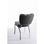 chaise de Diner américain Chicago noire et chromée