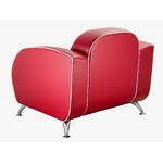 fauteuil rétro USA Atlanta rouge et blanc