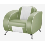 fauteuil américain vintage Atlanta vert pistache