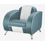 fauteuil américain rétro Atlanta bleu