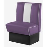 banquette de cuisine américaine rétro bicolore violet et blanc