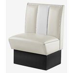 banquette américaine vintage bicolore ivoire et blanc