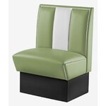 banquette de cuisine vintage bicolore vert pistache et blanc