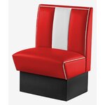 banquette de Diner américain bicolore rouge et blanche