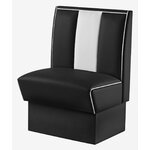 banquette rétro américaine vinyle bicolore noir et blanc