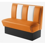 banquette américaine rétro bicolore orange et blanc USA