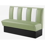 banquette de cuisine 3 places bicolore vert pâle et blanc vintage
